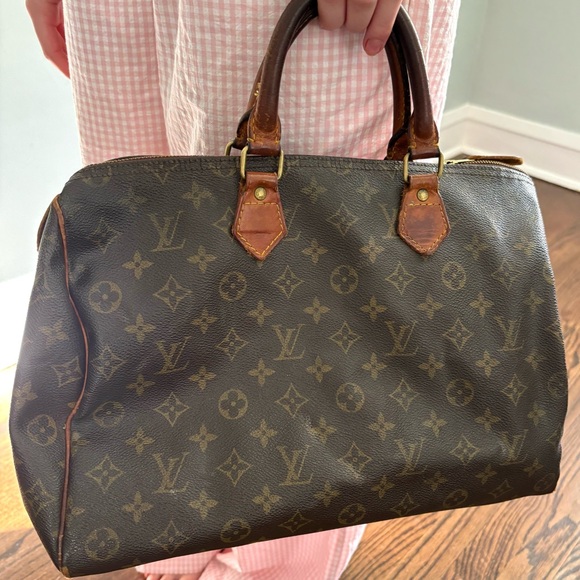 Louis Vuitton Speedy 35 Monogram Canvas Satchel Hand Bag - Picture 2 of 9